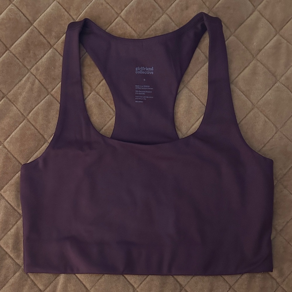 Girlfriend Collective Plum Paloma Sports Bra Small